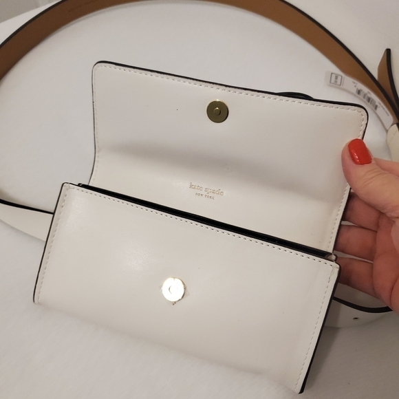 NWT Kate Spade Ivory White Leather Beltbag Large/XLarge, Ret. $98.00 main image 4
